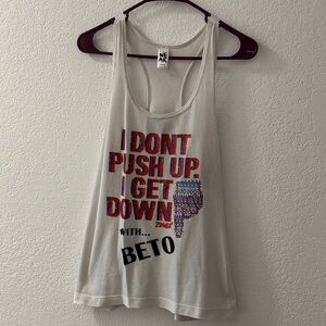 Zumba Fitness White and Red Graphic Tank Top